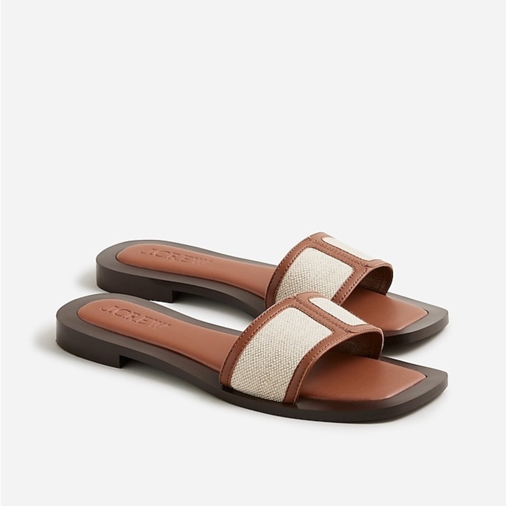 J Crew Callie sandals in canvas CA034